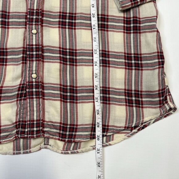 G-Star RAW Shirt Boyfriend Fit Tacoma Check Plaid Snap Button Womens Size Medium - Picture 11 of 13